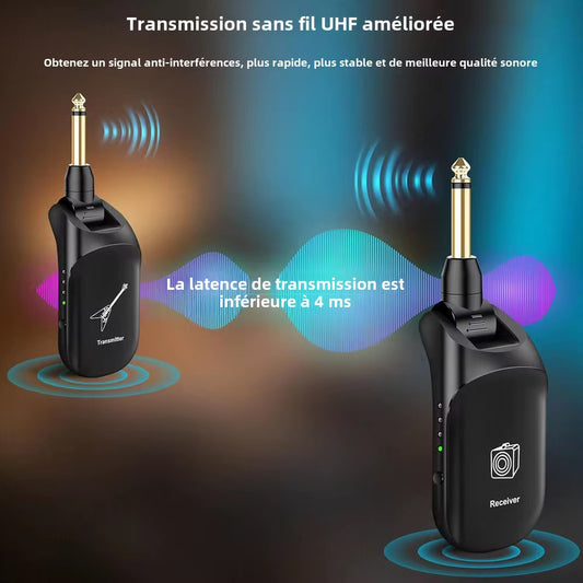 Micro de guitar, transmission sans fil UHF amélioré
